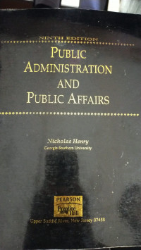 Public Administration And Public Affairs