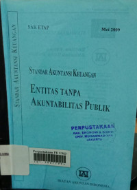 Standar akuntansi keuanga, (entitas tanpa akuntabilitas publik)