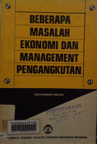 Beberapa masalah ekonomi dan  manajemen pengangkutan