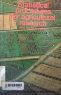 Statistical procedures for agricultural research: with emphasis on rice