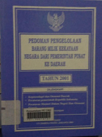 Pedoman pengelolaan Barang Milik Kekayaan Negara Dari Pemerintah Pusat