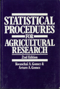 Statistical procedures for agricultural research