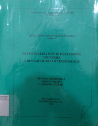 Desentralization in developing countries: a review of recent experience