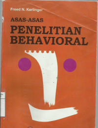 Asas-asas penelitian behavioral