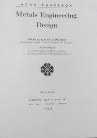 ASME Handbook Metals engineering design