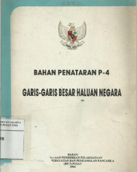 Bahan Penataran P-4 Garis-Garis Besar Haluan Negara