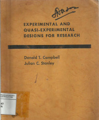 Experimental and quasi experimental designs for research