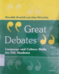 Great debates: language and culture skills for ESL students