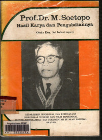 M. Soetopo: Hasil Karya dan Pengabdiannya