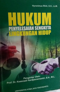 Hukum penyelesaian sengketa lingkungan hidup