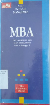 MBA: inti pemikiran dan teori manajemen dari A hingga Z