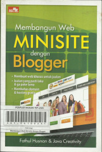 Membangun Web Miniset dengan Blogger