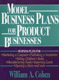 Model business plans for product businesses