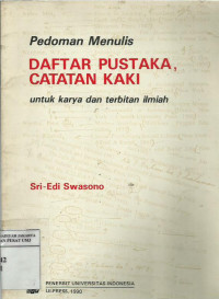 Pedoman menulis daftar pustaka, catatan kaki untuk karya dan terbitan ilmiah