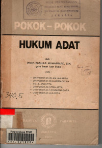 Pokok-pokok hukum adat