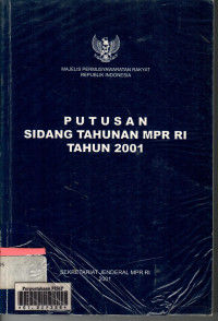 Putusan sidang tahunan MPR RI tahun 2001