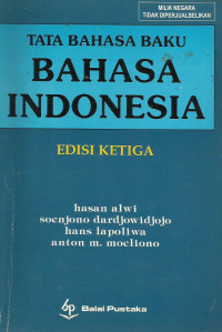 Tata Bahasa Baku Bahasa Indonesia Edisi Ketiga