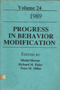 Progress in behavior modification