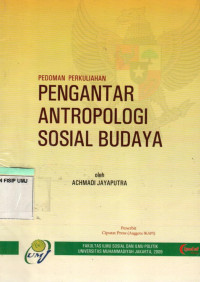 Pedoman Perkuliahan Pengantar Antropologi Sosial Budaya