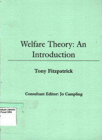 Welfare Theory: an Introduction