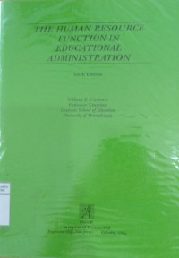 The human resource function in educational administration