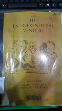 The entrepreneurial venture