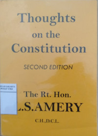 Thoughts on the constitution