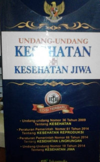 Undang-undang kesehatan dan kesehatan jiwa