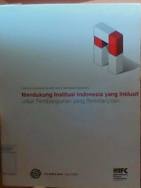 Mendukung institusi indonesia yang inklusif untuk pembangunan yang berkelanjutan