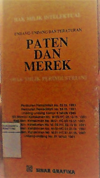 Hak milik intelektual undang-undang dan peraturan paten dan merek