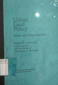 Urban land policy: issues and opportunities