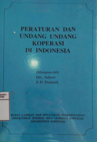 Peraturan dan undang-undang koperasi di Indonesia