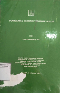 Pendekatan ekonomi terhadap hukum