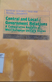 Central and local government relations: a comarative analysis of West European nitary states