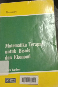 Matematika Terapan Untuk Bisnis dan Ekonomi