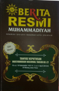 Berita resmi muhammadiyah : tanfidz keputusan musyawarah nasional tarjih ke-27