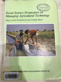 Social science perspective on managing agricultural technology