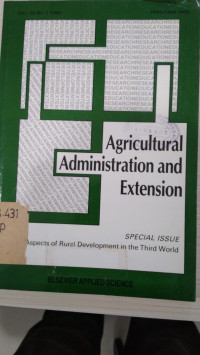 Agricultural Administration and extension