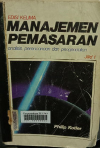 Manajemen pemasaran (analisis perencanaan dan pengendalian)