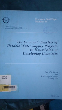 The economic benefits of patable water supply projects to hauseholds in developing countries