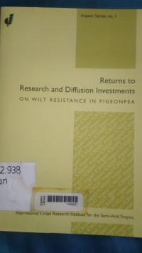 Returns to research and diffusion investments on wilt resistance in pigeonpea