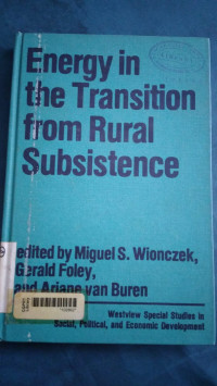 Energy in the transition from rural subsistence