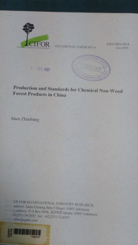 Production and standards for chemical non-wood forest products in china