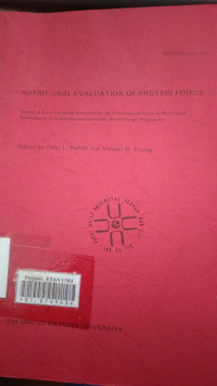 Nutritional evaluation of protein foods