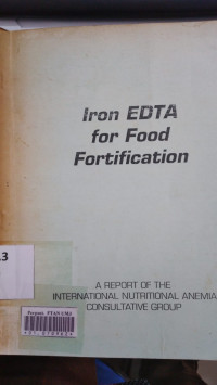 Iron EDTA for food fortification