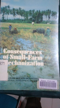 Consequences of small -farm mechanization