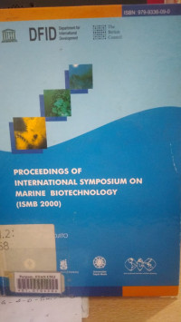 Proceedings of international symposium on marine biotechnology (ISMB 2000)