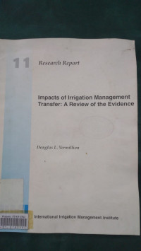 Impacts of irrigation management transfer : a review of the evidence