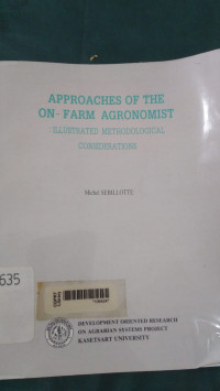 Approaches of the on - farm agronomist : illustrated methodological considerations