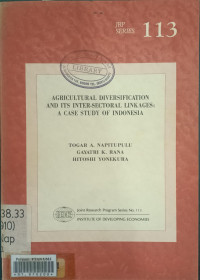 Agricultural diversification and its inter-sectoral linkages:  a case study of indonesia